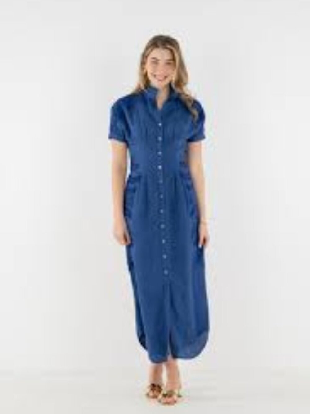 NEW EMILY MCCARTHY GEORGIA DRESS MIDNIGHT BLUE PERFECT CONDITION SIZE MEDIUM